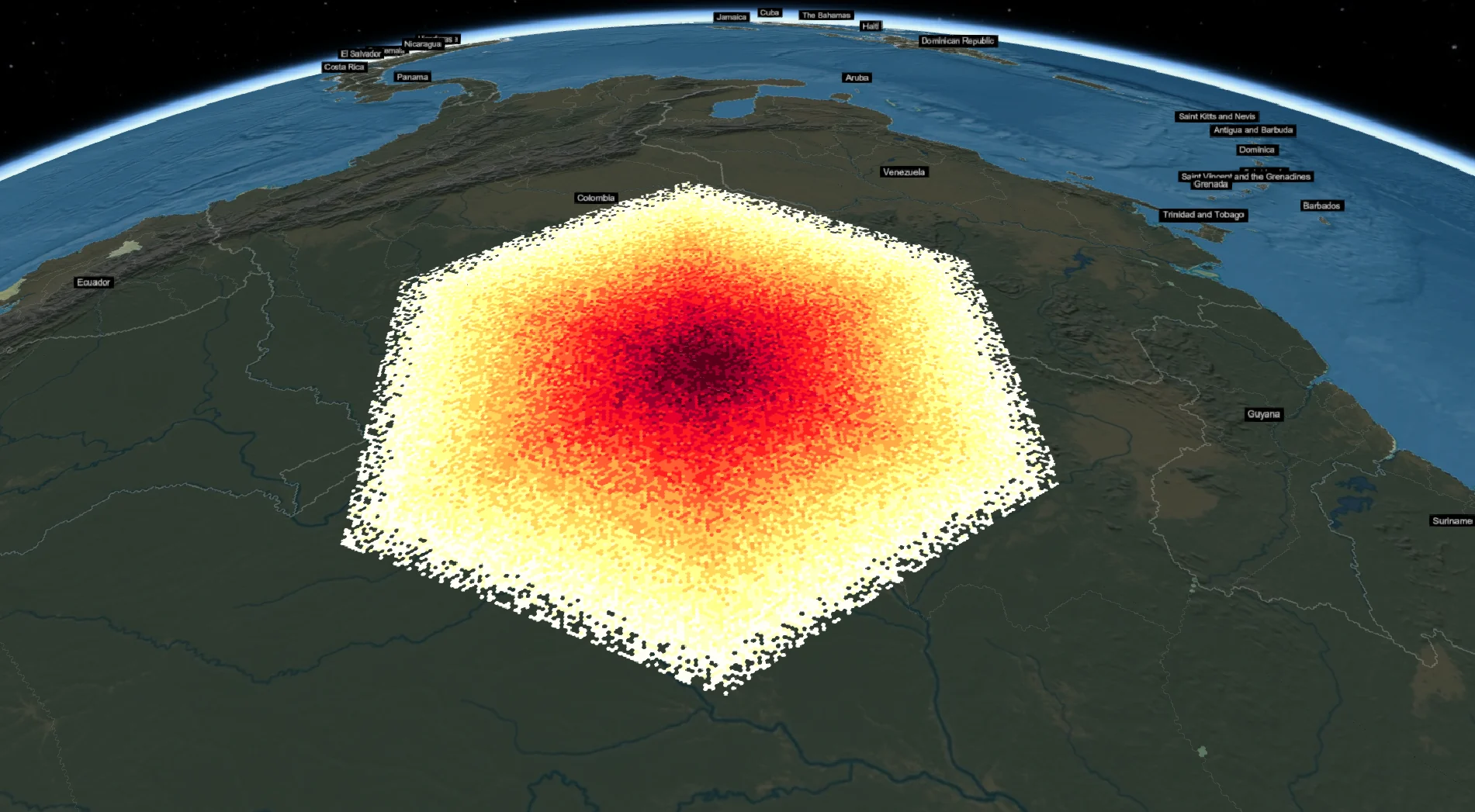 Extent of damage on territories after a major event