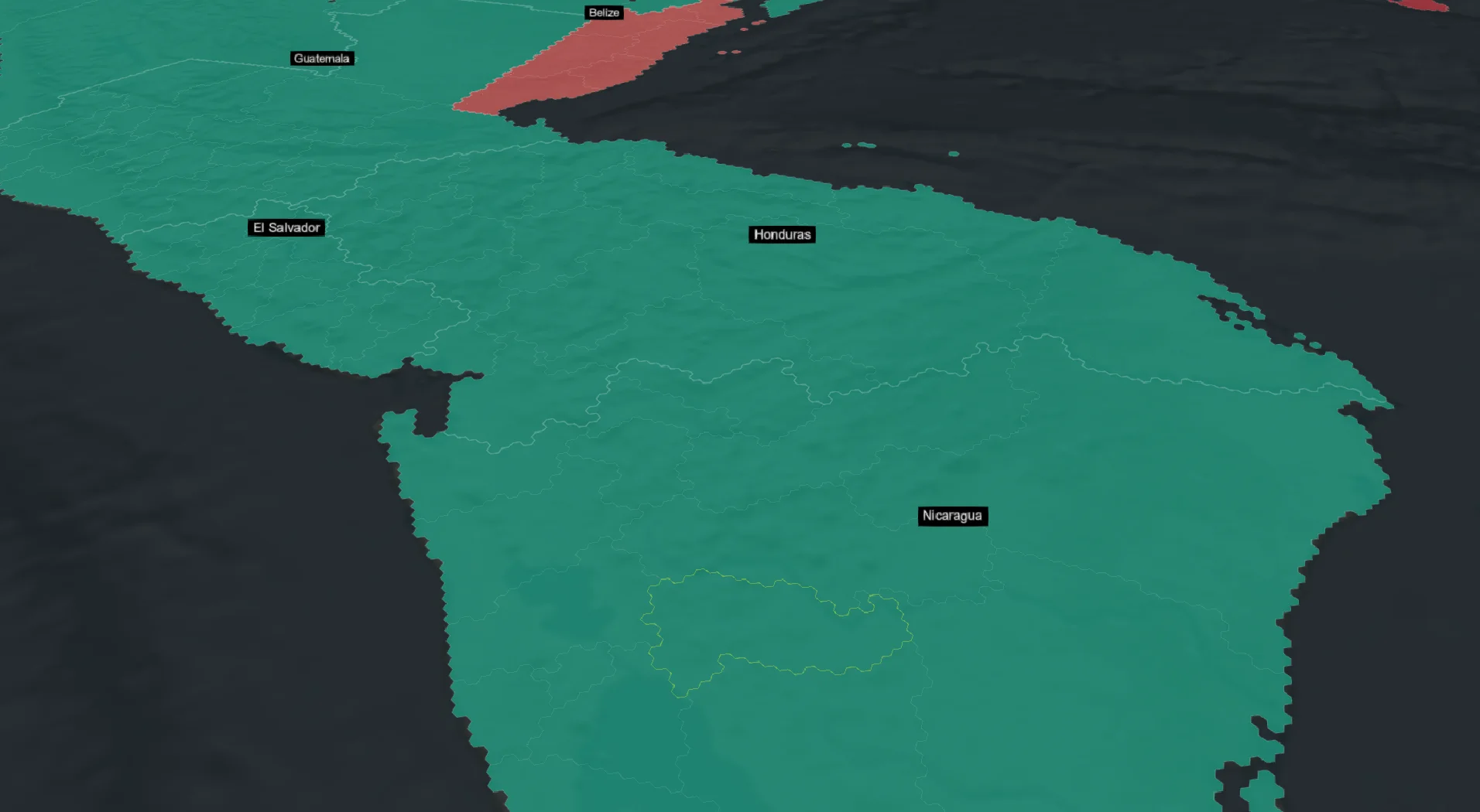Representation of territories and countries with the H3 system