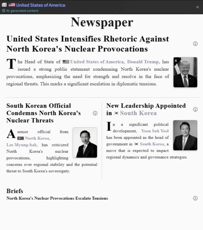 AI-generated articles from a country perspective